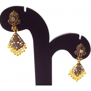 Golden Oxidized Earrings Jhumka Jhumki Bolly Imitation Jewelry Drop Dangle EA114